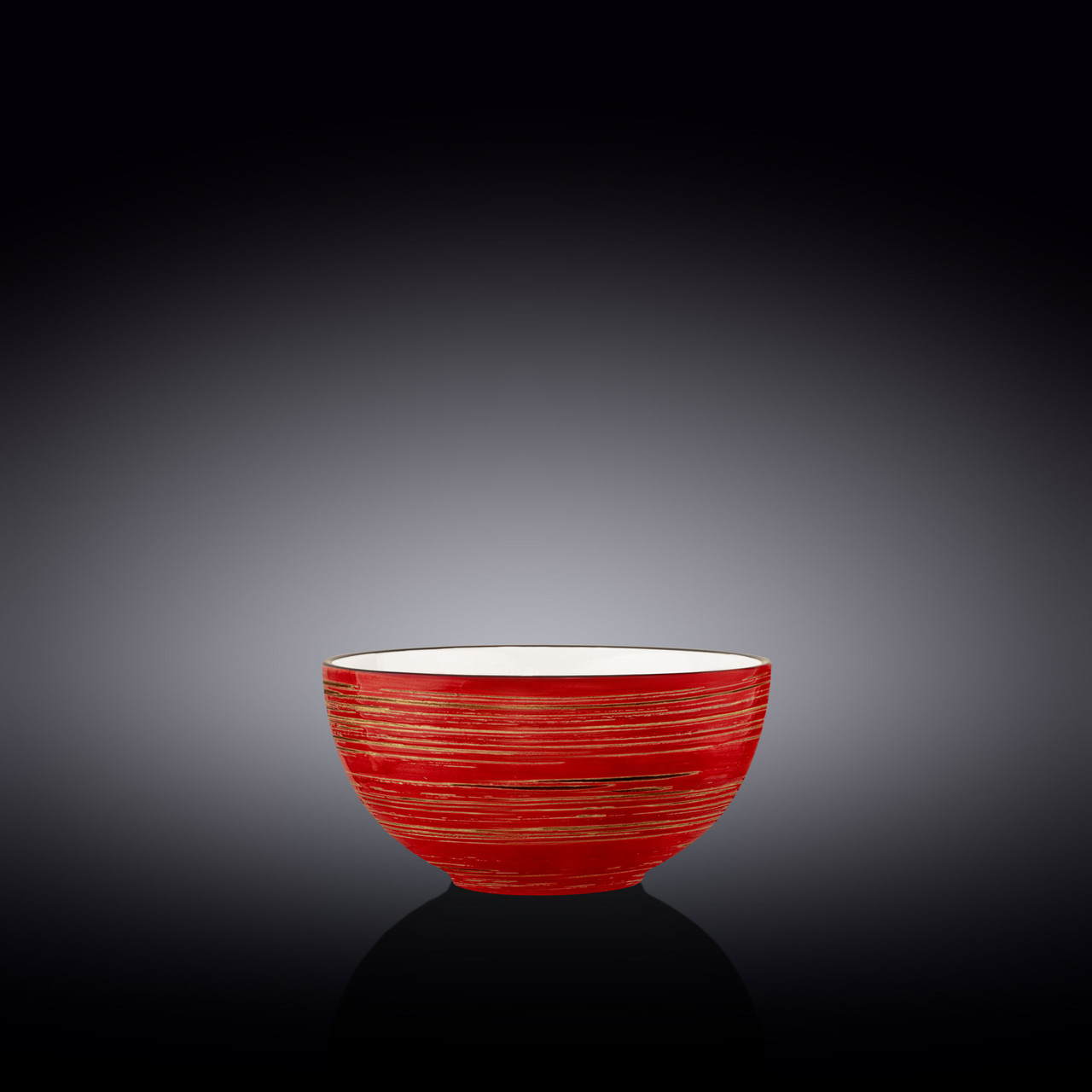 Салатник Wilmax Spiral Red 600 мл d14 см порцеляна (669230 WL)