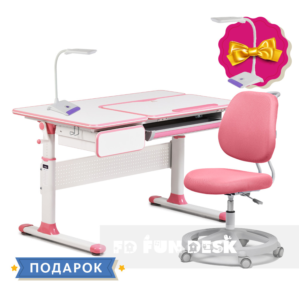 Комплект парта Cubby Toru Pink + універсальне крісло FunDesk Primavera II Pink