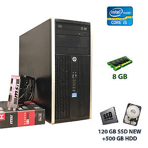 HP Compaq dc8300 Elite Tower / Intel Core i5-3470 (4 ядра по 3.2 - 3.6 GHz) / 8 GB DDR3 / 120 GB SSD NEW+500, фото 1