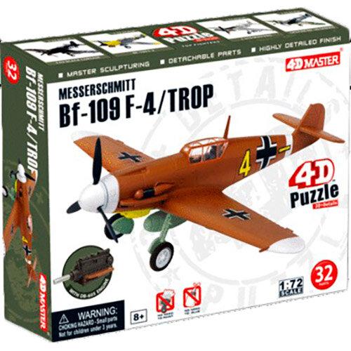 Об'ємний пазл Літак BF-109 Messerschmitt F-4/TROP в масштабі 1/72. 4D Master 26907