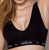 Спортивный топ с широкой резинкой Passion PS004 TOP black, size L (секс-белье)