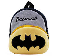 Рюкзачок для садика. Детский плюшевый рюкзак для малышей Бэтмен, Batman. Детский рюкзак для мальчика в садик