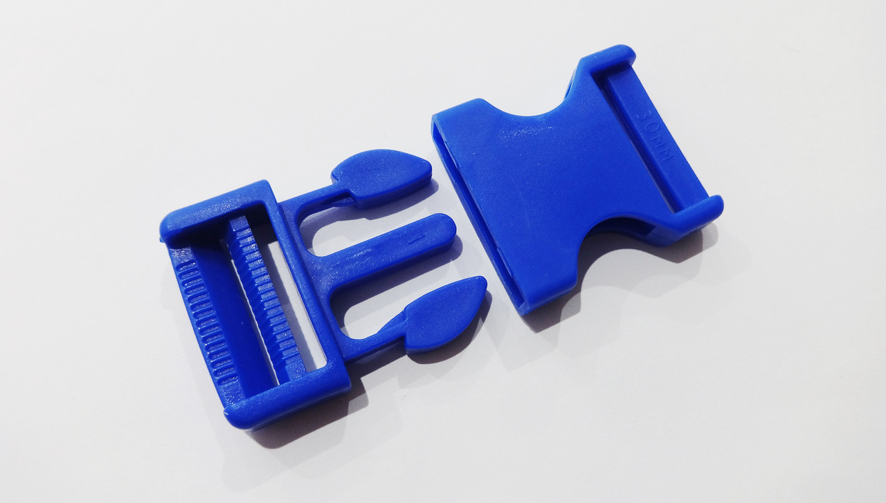 Фастекс карабін пластиковий 3 см колір електрик, фото 1