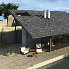 Бітумна черепиця Акваізол Акцент Маренго Сіра, фото 2