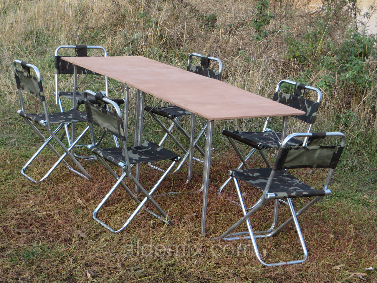 Купити стіл і стільці на природу, меблі для туризму та відпочинку "Кемпінг ФП2+6"