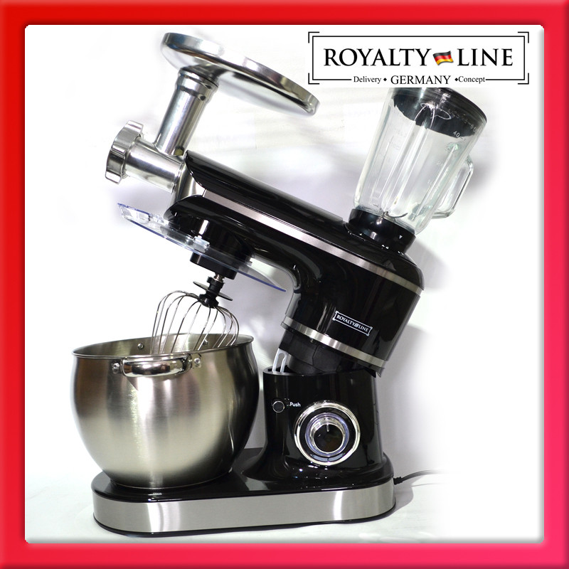 Кухонний комбайн 3в1 Royalty Line RL-PKM 2200.472.9 BG Black(блендер, м'ясорубка, тістоміс)