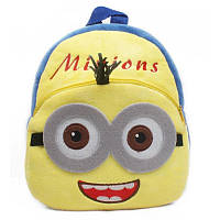Рюкзачок для садика. Детский плюшевый рюкзак для дошкольников Миньон. Мягкий рюкзачок для детей в садик Minion