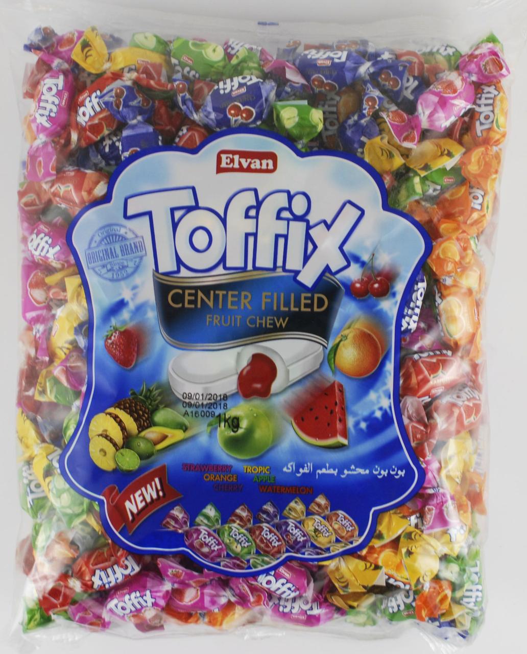 Цукерки жувальні Toffix Fruit Elvan 1кг.