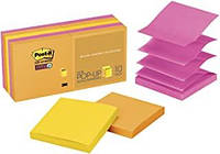 3M Post-It Z-образные цветные стикеры Super Sticky Notes R330-10SSAU 76х76 мм 10 блоков по 90 л