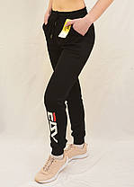 Штани спортивні жіночі трикотажні під манжет Штани спортивні з принтом (L-XL), фото 2