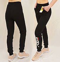 Штани спортивні жіночі трикотажні під манжет Штани спортивні з принтом (L-XL), фото 3