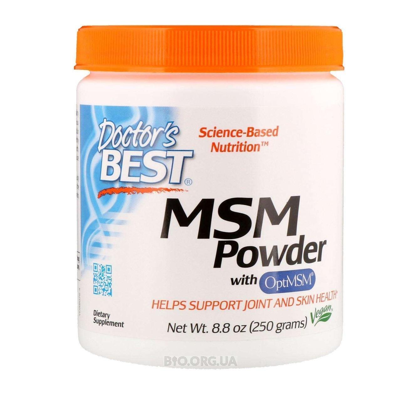Препарат для відновлення суглобів і зв'язок Doctor's s BEST MSM Powder (250 г) Оригінал! (337543)