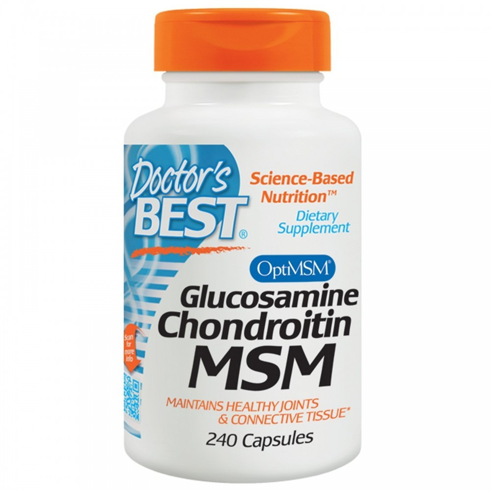 Препарат для відновлення суглобів і зв'язок Doctor's s Best Glucosamine & Chondroitin MSM (240 кап) Оригінал!