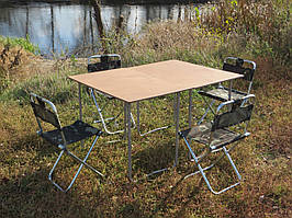 Купити туристичний столик і стільці зі спинкою, складний набір меблів для пікніка і відпочинку "Кемпінг ФП2Х+4"