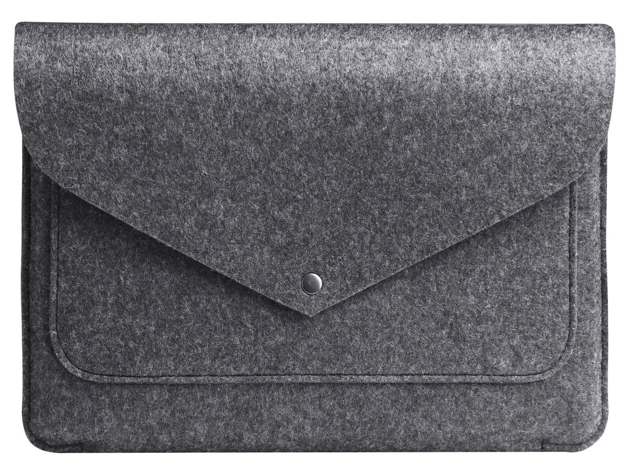 Чохол для ноутбука Felt Gmakin для Macbook Pro 14 Dark/Grey на кнопці GM62-14)