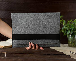 Чохол для ноутбука Felt Gmakin для Macbook Pro 14 Light/Grey горизонтальний на гумці (GM15-14), фото 4