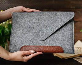 Чохол для ноутбука Felt Gmakin MacBook Pro 13 Grey/Brown (GM10-13New), фото 4