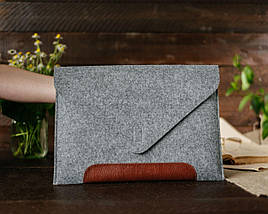 Чохол для ноутбука Felt Gmakin MacBook Pro 13 Grey/Brown (GM10-13New), фото 5