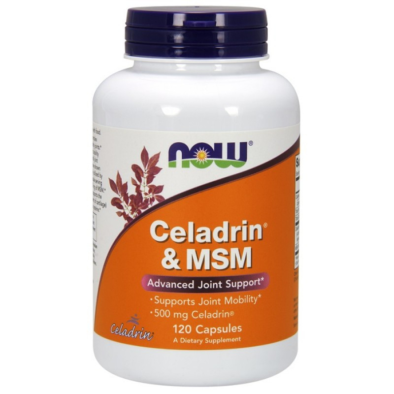 Препарат для відновлення суглобів і зв'язок NOW Celadrin & MSM (120 кап) Оригінал! (337690)