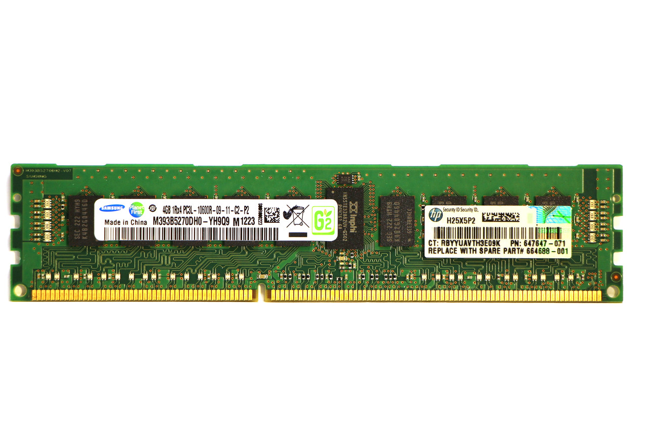 Оперативна пам'ять для сервера DDR3 4GB PC3-10600R (1333MHz) DIMM ECC Reg CL9, Hynix