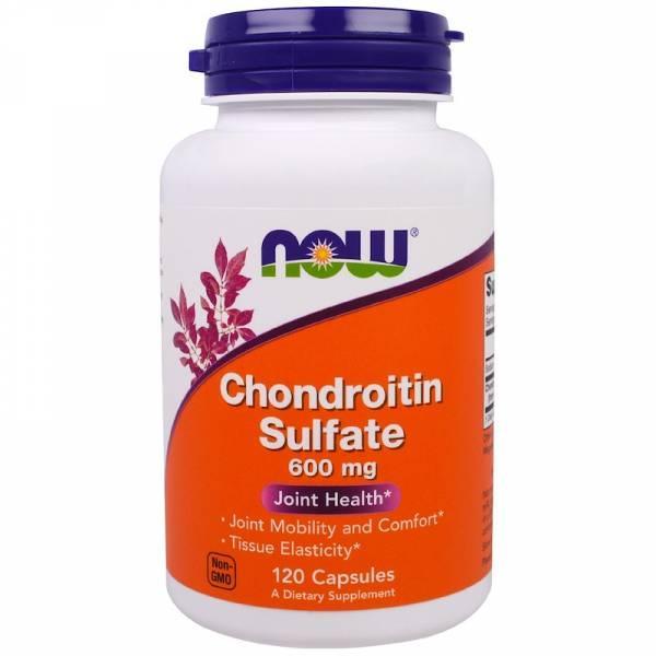 Препарат для відновлення суглобів і зв'язок NOW Chondroitin Sulfate 600 mg (120 кап) Оригінал! (337699)