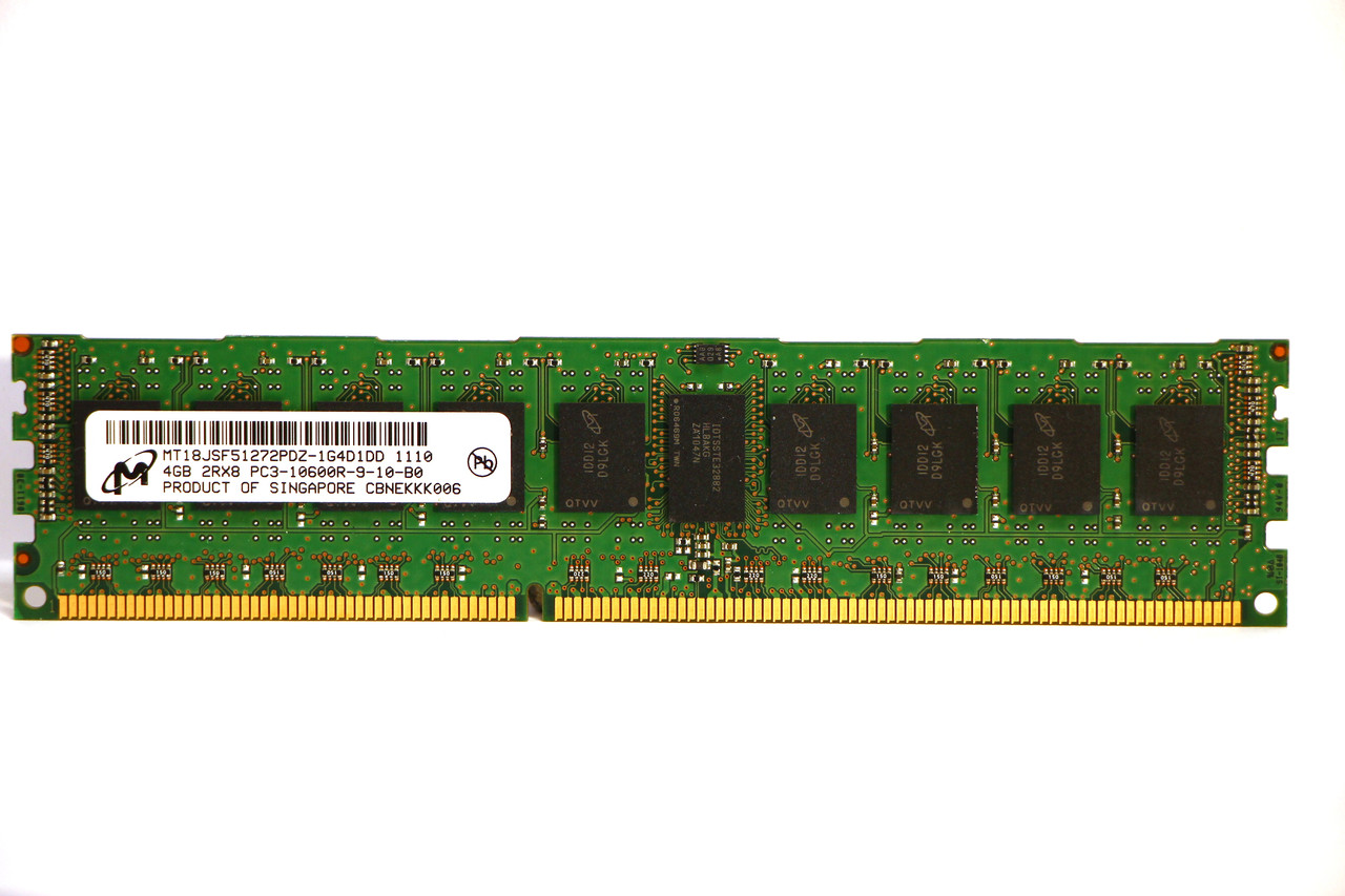 Оперативна пам'ять для сервера DDR3 4GB PC3-10600R (1333MHz) DIMM ECC Reg CL9, Micron