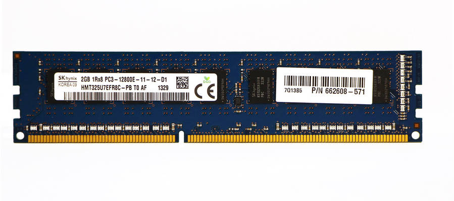 Оперативна пам'ять для ПК Hynix DDR3 2Gb PC3L-12800E 1600MHz Intel і AMD, фото 1