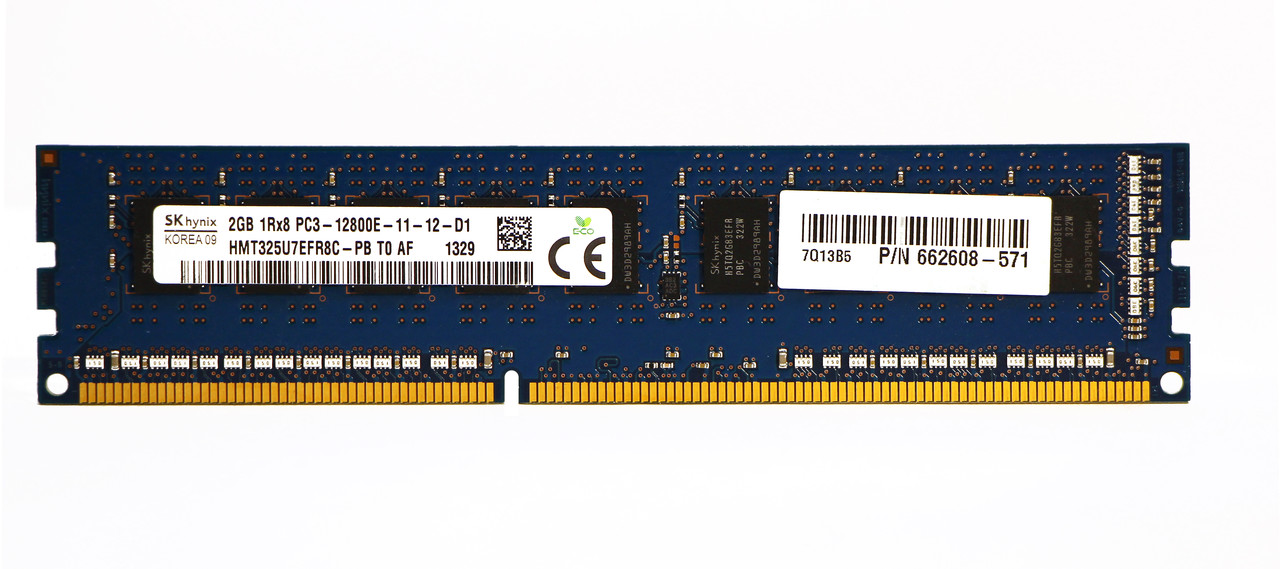 Оперативна пам'ять для ПК Hynix DDR3 2Gb PC3L-12800E 1600MHz Intel і AMD