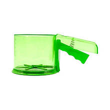 Кружка-сито пластмасова з кришкою для борошна Frico Fru-511 салатова