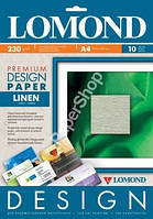 Бумага Lomond Premium матовая Лен 230 г/м А4 10 л код 0933041