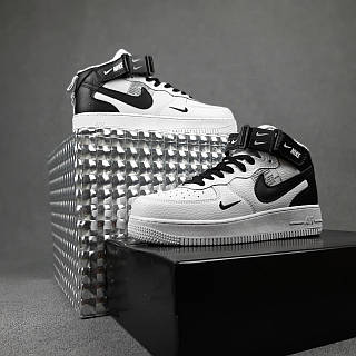 Nike af 1 black and white best sale