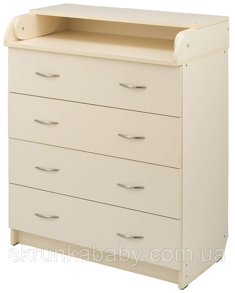 Пеленальний комод Babyroom 102x80x50(колір Ваніль)