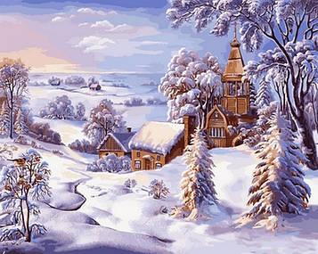 Картина за номерами 40х50 см DIY Зимовий пейзаж (NX 9310)