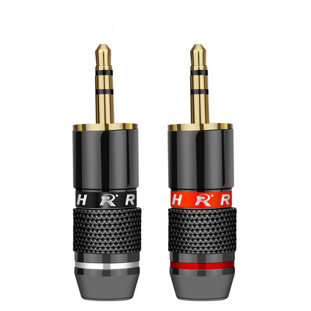 Штекери металеві під паяння R Connector Jack 3.5 мм, TRS 3 pin (комплект 2 шт.)