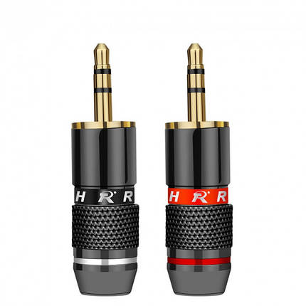 Штекери металеві під пайку R Connector Jack 3.5 мм, TRS 3 pin (комплект 2 шт), фото 2