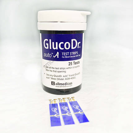 Тест-смужки Глюкодоктор 25шт.-GlucoDr auto, фото 3