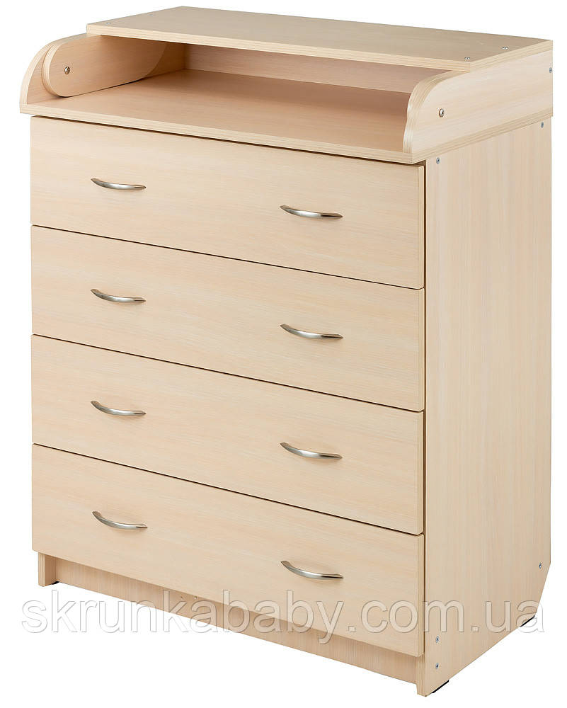 Пеленальний комод Babyroom 102x80x50(колір Дуб Молочний), фото 1