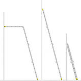 Шарнірна драбина-трансформер на 4 секції по 3 сходинки, фото 6
