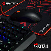 Ігрова миша дротова G13 RHASTA II, 4 кнопки, 800-2400 DPI, Led Lighting, 1.8 м, Win7/8/10 Mac OS, Black,