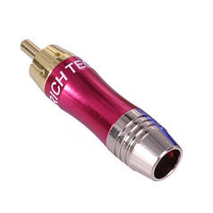 Металевий штекер під паяння FreeEnd — RCA Male R Connector Red/Gold