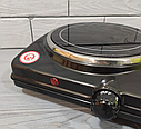 Інфрачервона плита на 2 конфорки Domotec MS-5852 двоконфорочна електроплита Настільна для усіх видів посуду, фото 7