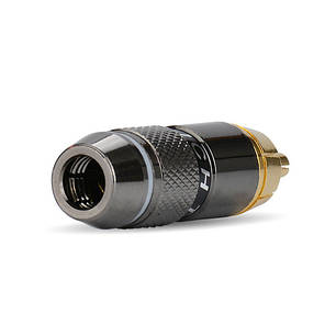Штекер металевий RCA під пайку R Connector FreeEnd - RCA Male Black, фото 2