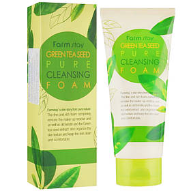 Пінка для вмивання обличчя з зеленим чаєм Farmstay Green Tea Seed Pure Cleansing Foam 180 мл (8809317286358)