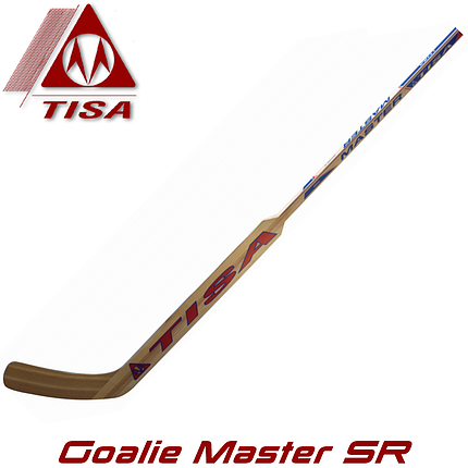 Ключка хокейна для дорослих дерев'яна Tisa Goalie Master Sr довжина 66 см, фото 1