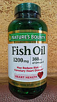 Natures bounty fish oil 1200 mg Рыбий жир 200 капсул Омега Сердце Сосуды Кожа Обмен веществ, Перу