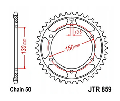 Шестірня задня JT Sprockets JTR859.48