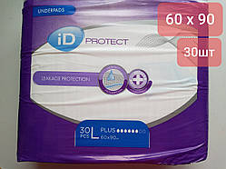 Одноразові вбираючі гігієнічні пелюшки ID expert protect L / 90*60 / 30 шт