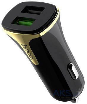 Зарядний пристрій авто. Hoco №Z31 швидка зарядка3.0 2USB+lighting 3.4A black