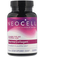 Neocell Marine Collagen with Hyaluronic Acid & Vita-Mineral, Морський колаген (120 капс.)