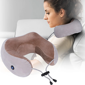 Масажна подушка для шиї на батарейках Massage Pillow SHAKE (WM-003) Масажер для шиї